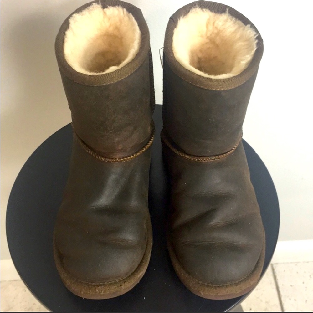 UGG wool lined leather boots